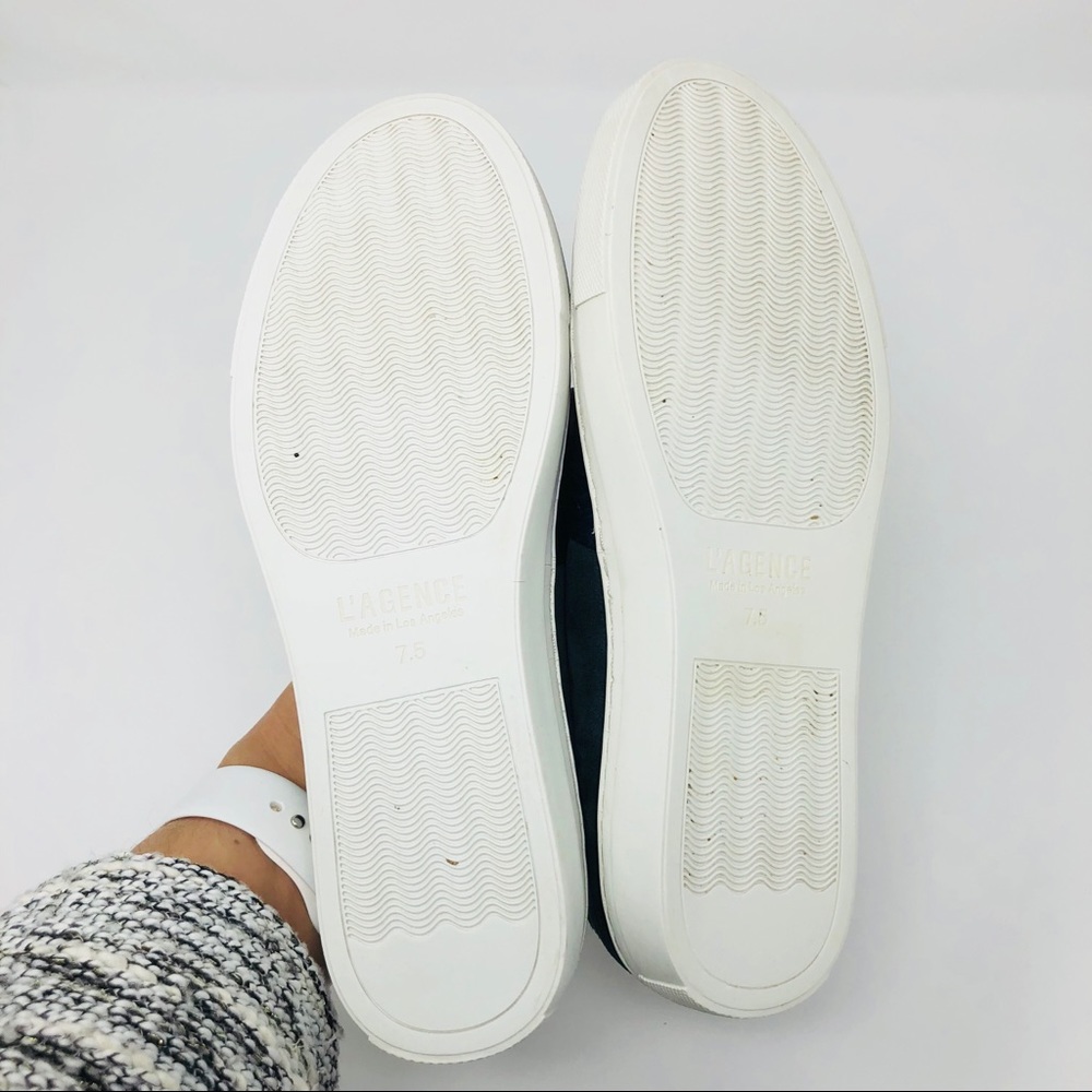 L’Agence leather embossed slip-ons - Picture 6 of 8